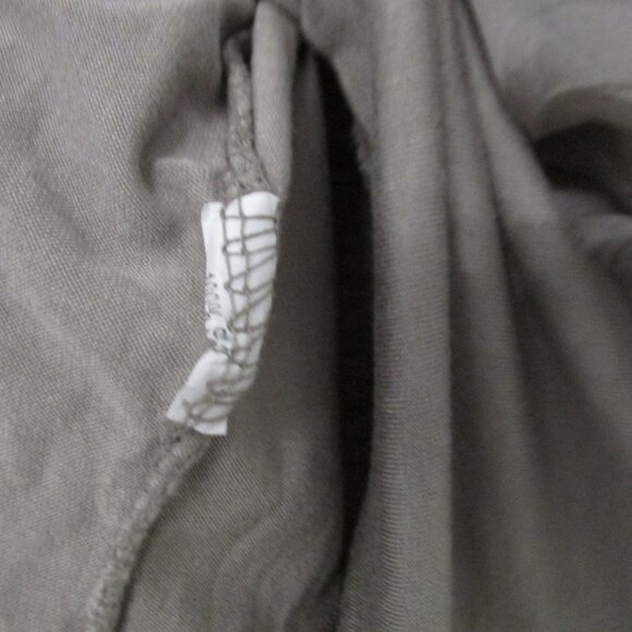 Tina Stevens Italy Womens M Top Taupe Silk & Jersey Short Sleeve Fairy - Picture 4 of 7
